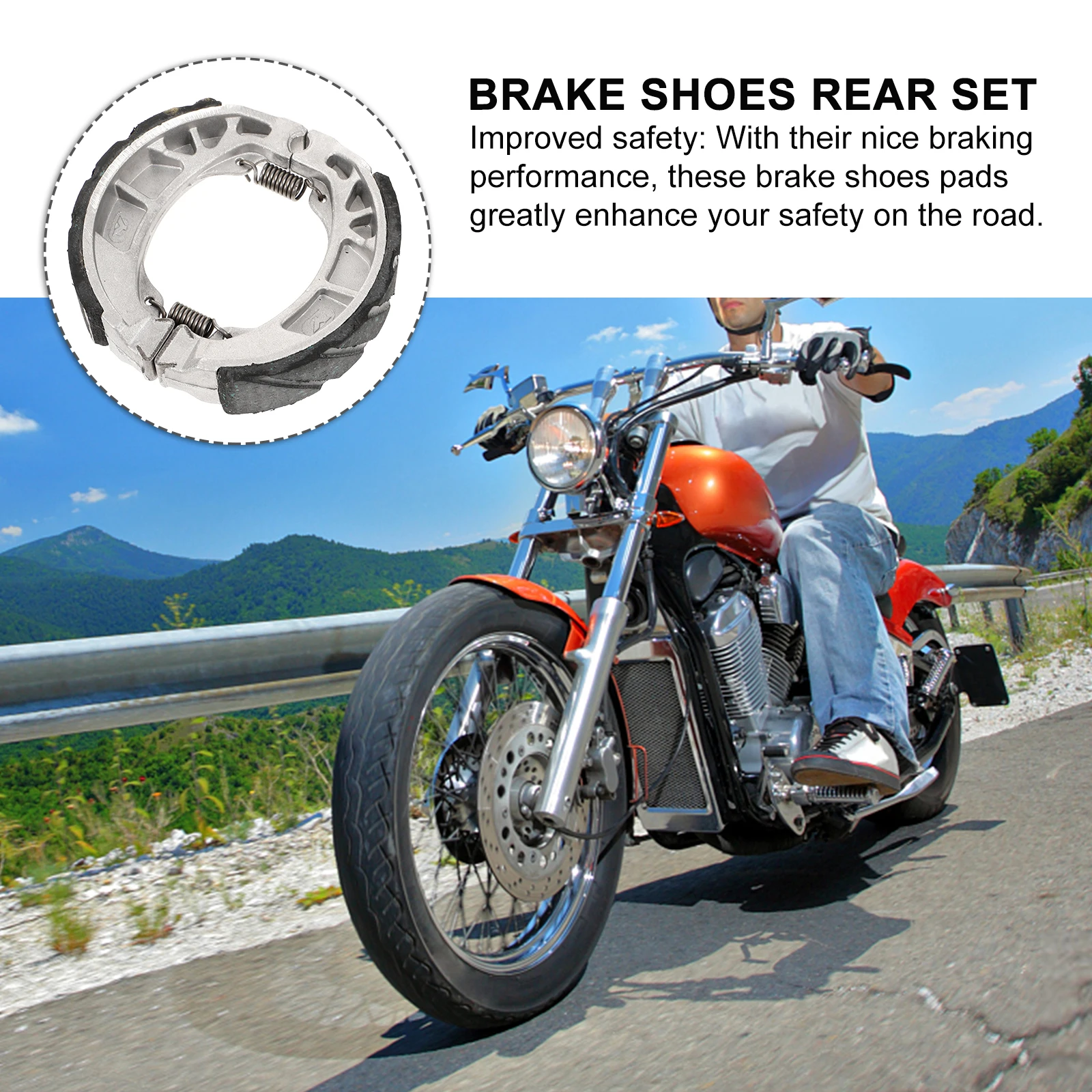 

1 Pair Pads Motorcycle Scooter Moped Atv Semi-Metal Enhanced Braking Power Easy Installation Long-Lasting Performance