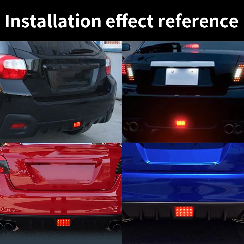 1PCS F1 LED Bar Style Rear Fog Lights Brake 4th brake Lamp For 2011-2021 Subaru WRX STi XV Impereza Install PnP Harness 12V