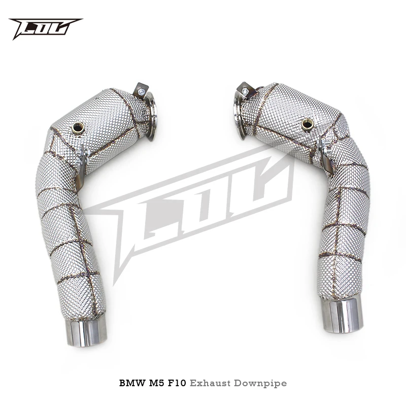 Custom High Flow Catted Downpipe for  M5/M6 F10/F06 4.4T 2012-2016  Heat Shielding Race Cats Link Pipes Front Header