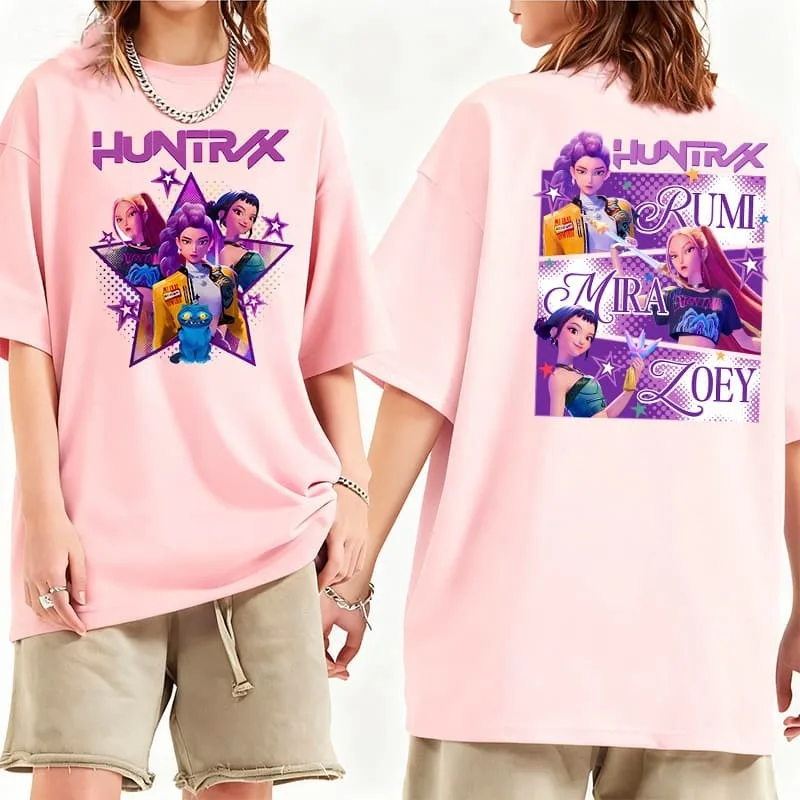 

Kpop Demon Hunters Kids T-Shirt Short Sleeve Summer Comfortable Graphic Clothes Top Movie Inspired for Girls and Boys Outfits