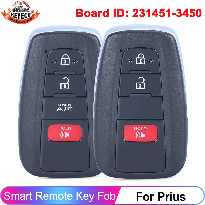 KEYECU HYQ14FLA For Toyota Prius Prime 4Runner RAV4 Highlander Camry 2021 2022 2023 314.3MHz 231451-3450 Board Smart Key Remote