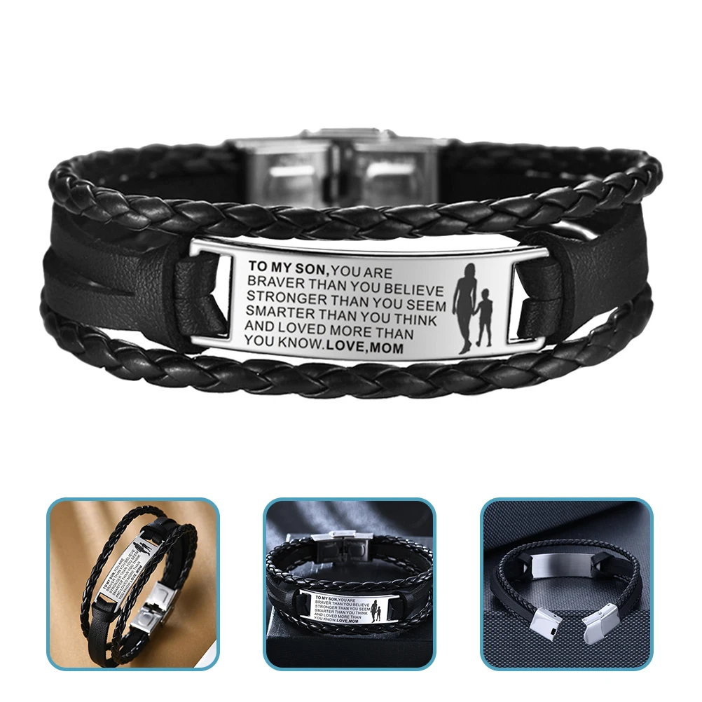 

Punk Bracelet for Men Adjustable Wrist Band Unique Cool Fashion Trendy Mens Hand Chain Son Gift from Mom Inspirational