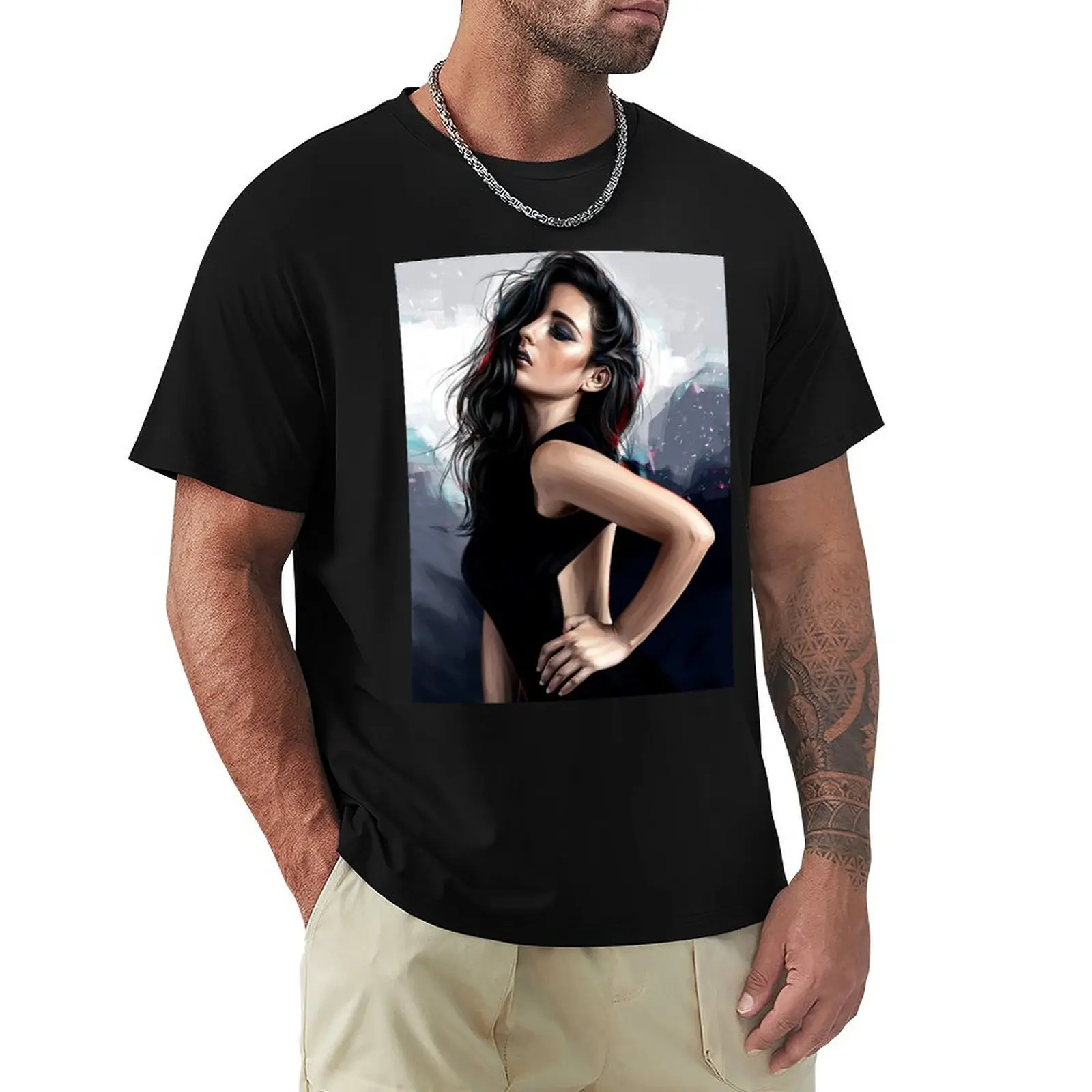 

Banks T-Shirt anime graphic shirts Clothing Men's cotton t-shirt