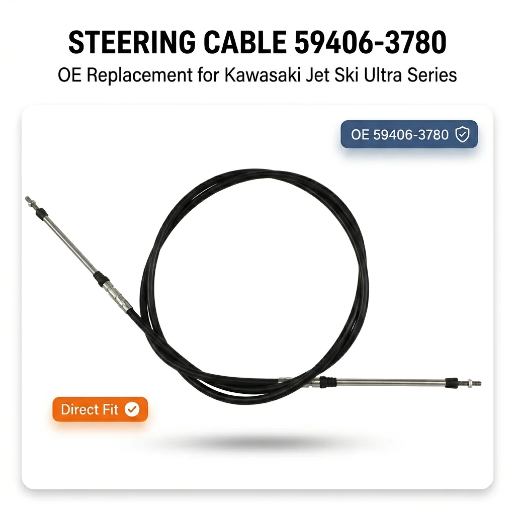 

NEW Steering Cable 59406-3780 For Kawasaki Ultra LX 2007–2009 Ultra 250X 2007-2008 Ultra 260LX/260X 2009