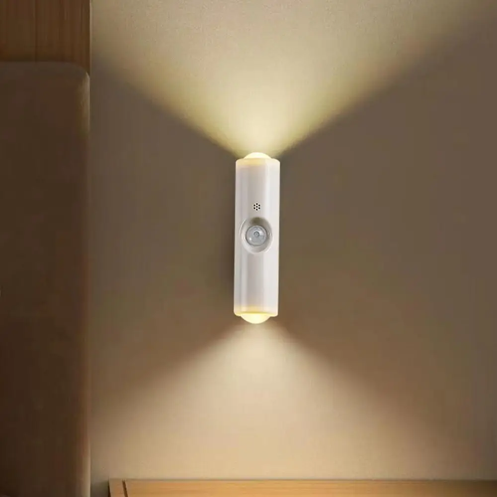 Bezprzewodowa lampka nocna z czujnikiem, 3/7 kolorów, przenośna lampa ścienna LED, ładowalna, magnetyczna naklejka, lampa ścienna RGB z gradientem.