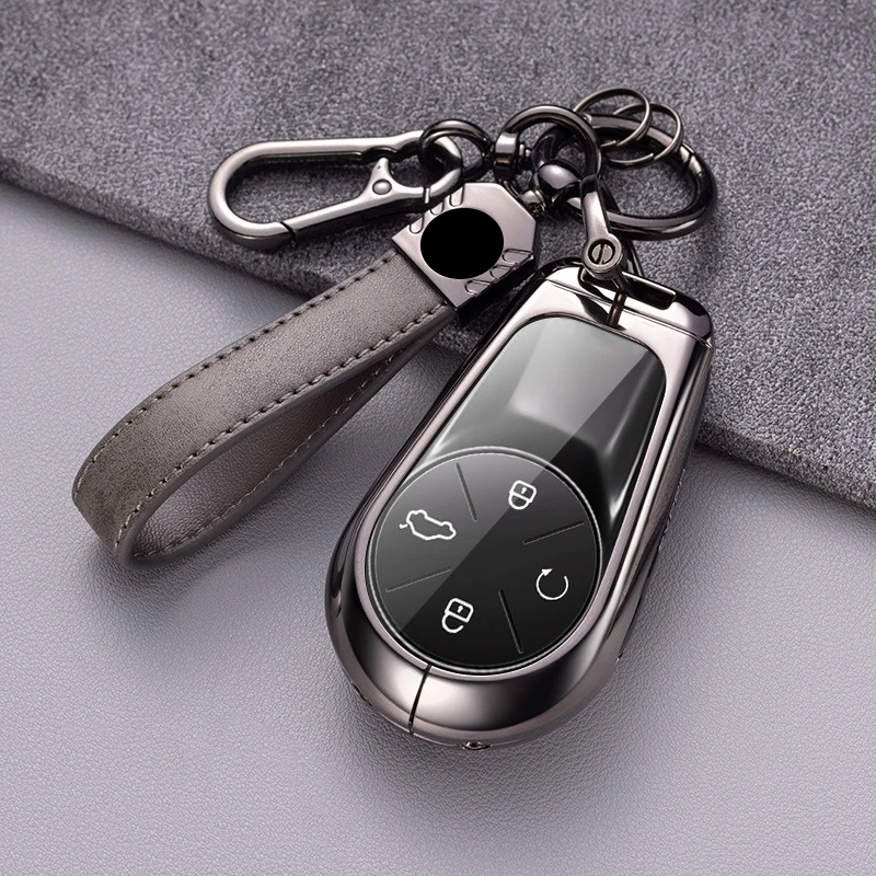 Zinc Alloy for Chery Exeed VX RX CDM\LX TXL PHEV Smart Remote Car Key Case Cover Protector Fob Bag Keychain Keyring Accessories