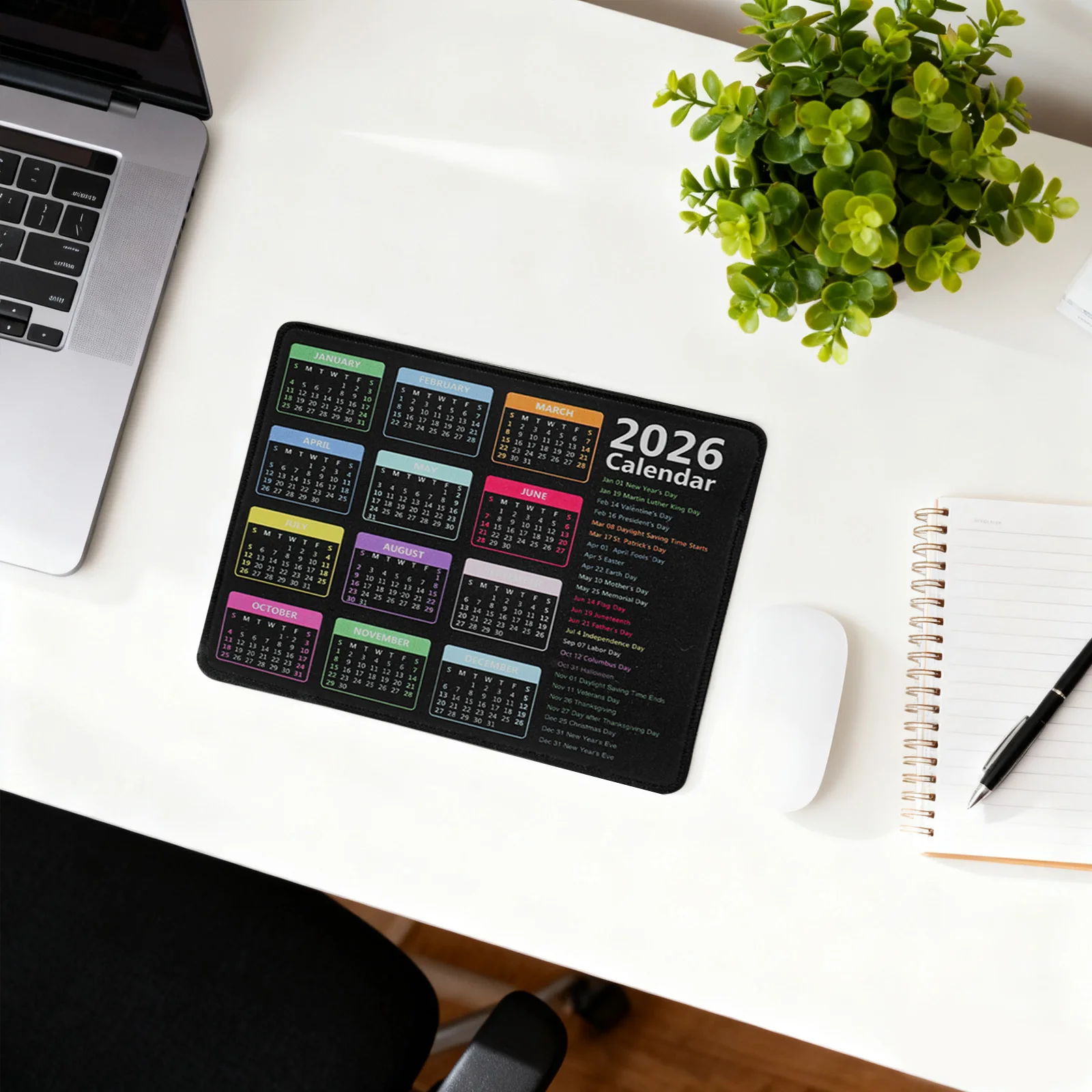 

Забавные коврики для мыши с дизайном календаря, прочные игровые коврики для мыши, противоскользящие коврики для стола, принадлежности для школы и офиса