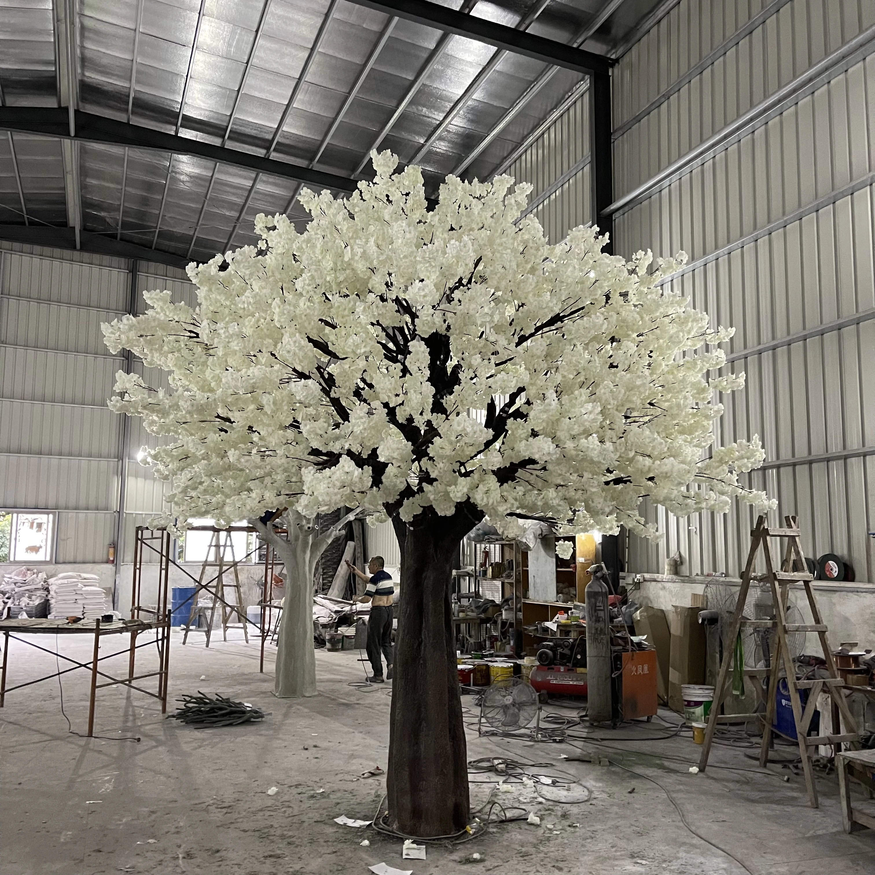 

High Simulation 4ft 5ft 6ft 7feet 8ft 9ft 10ft 1.5m 2m 3m 4m big White Pink Fake Plants Sakura Artificial Cherry Blossom Tree