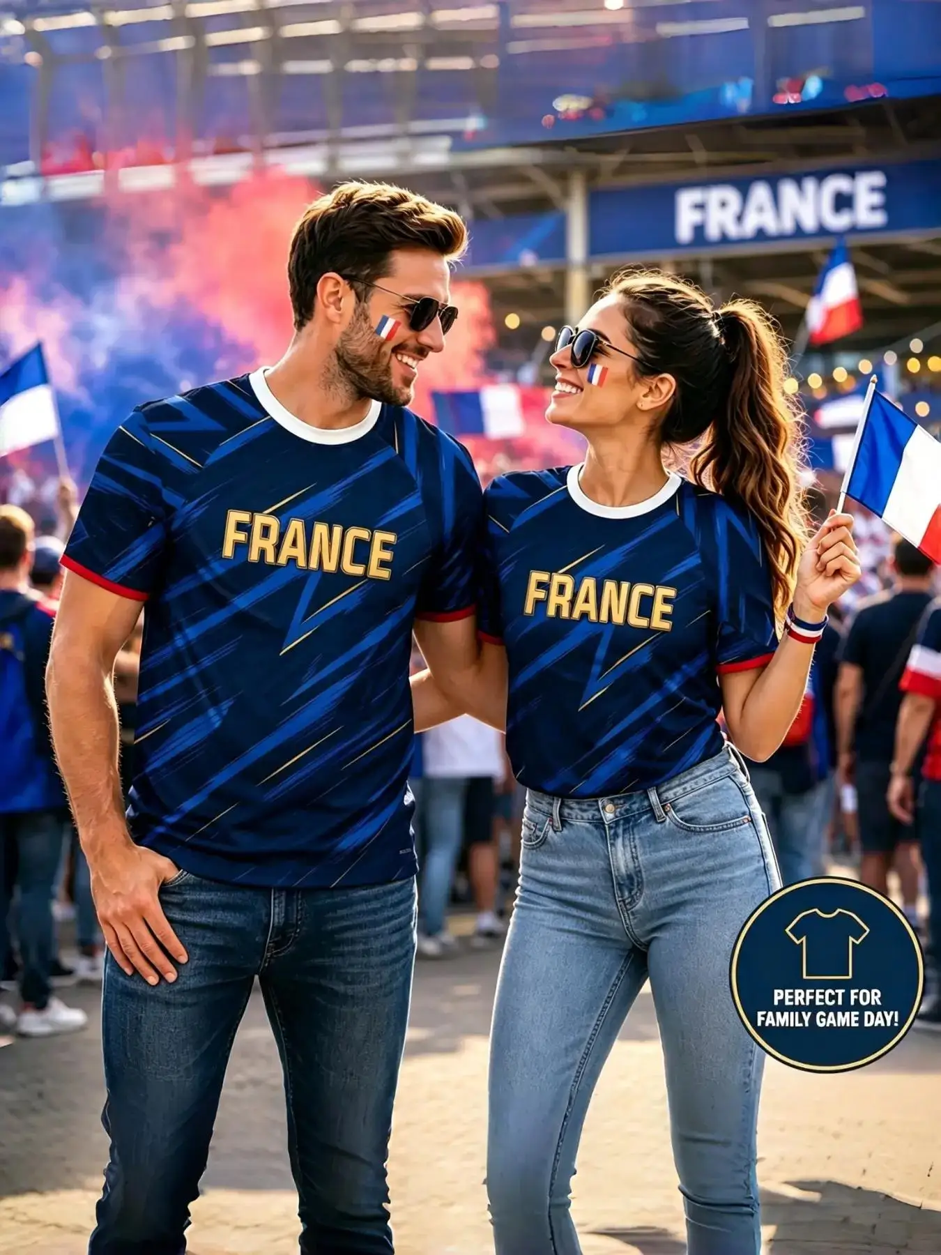 2026 Unisex Quick Dry Breathable France Soccer Jersey, Vintage Y2K Matching Top for Game Day Vacation Back To School Streetwear