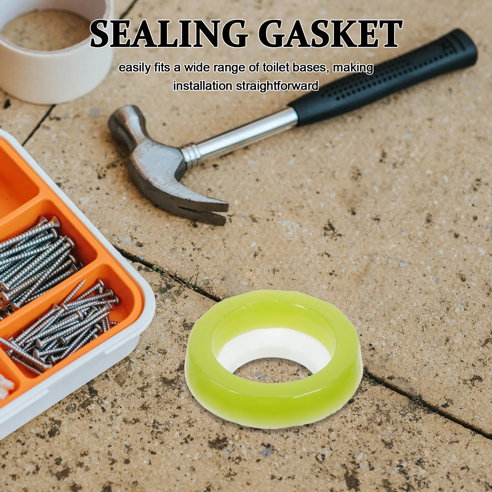 Thickened Universal Toilet Sealing Flange Ring Elastic Rubber Gasket for Stable Wobble Free Toilet Bowl Seal Leak Odor