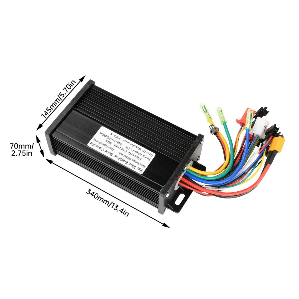 36V 48V 64V 750-1500W Electric Bike Brushless Motor Controller Three-Mode Driver Sine Wave Brushless Motor Controller with Meter