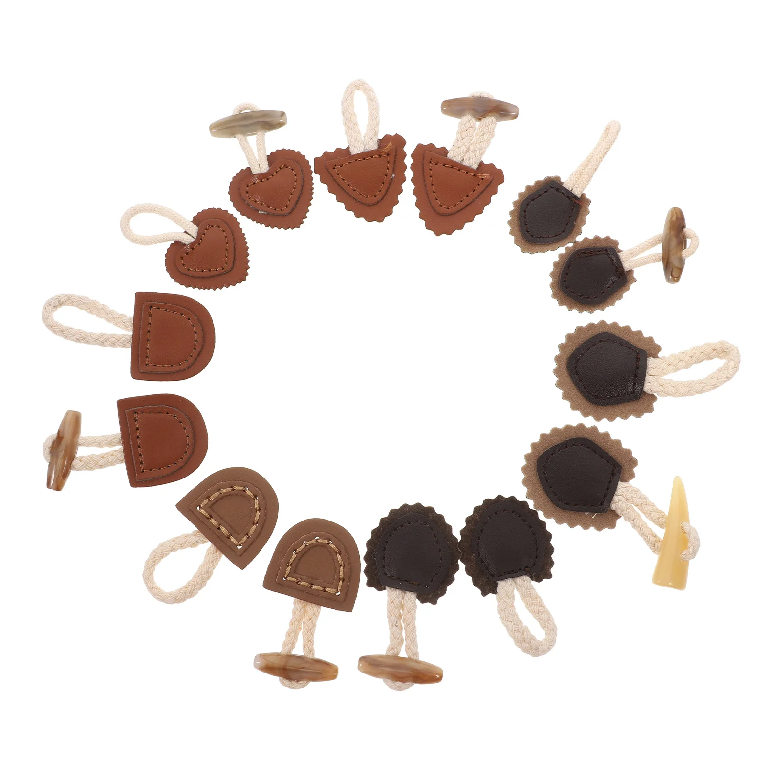 

7Pairs Horn Sewing Buttons Resin Toggle Closure for Winter Coats Jackets Sweaters Classic Elegant Clothing Repair Decoration