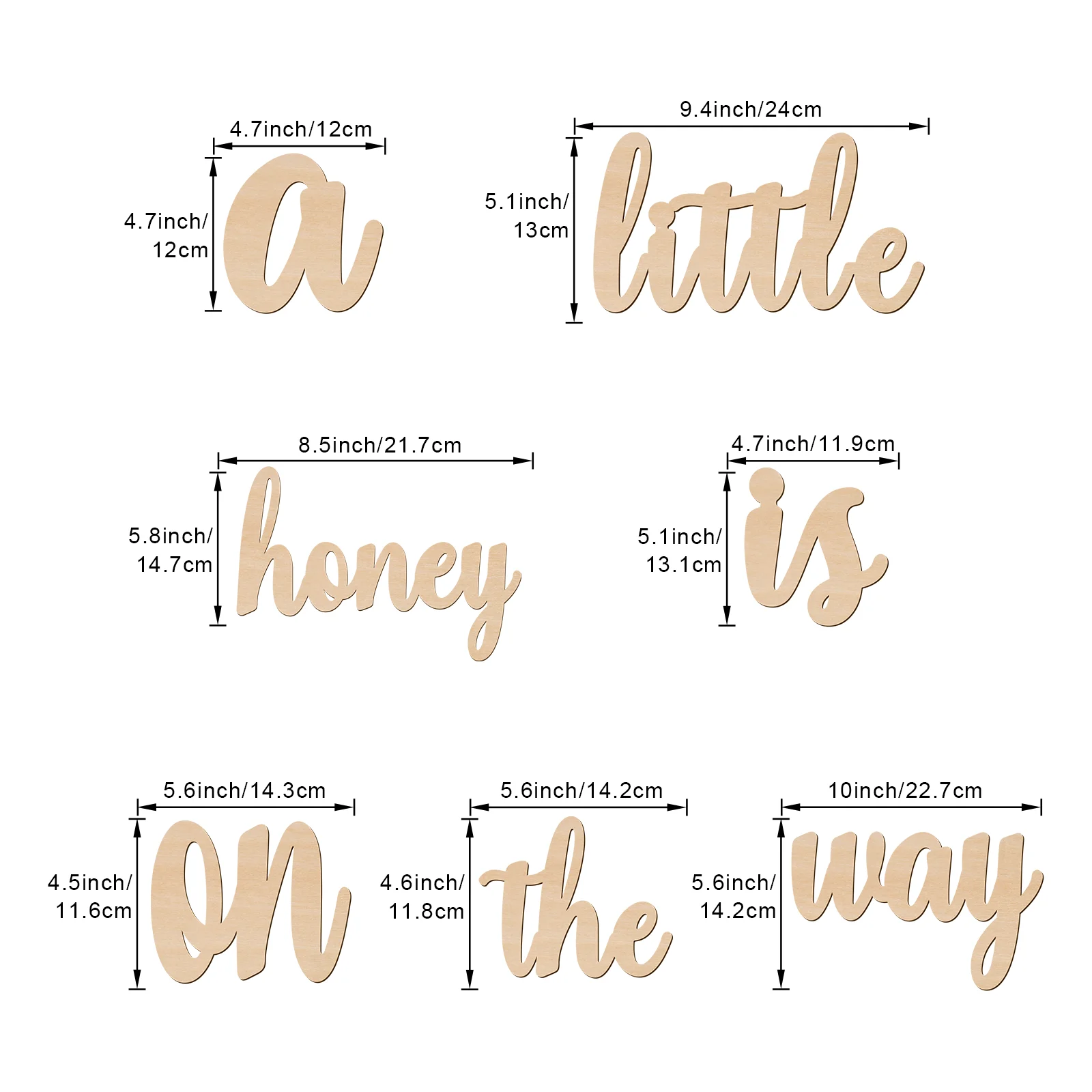 a little honey is on the way Wooden Wall Sign, Baby Shower Backdrop & Photo Prop, Baby Announcement Party Decor(0.4cm thickness)