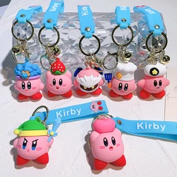 Kirby Animation Game Cosplay Silicone Keychain Accessories Bag Key Ring Pendant Accessories Children's Gifts Birthday Gifts