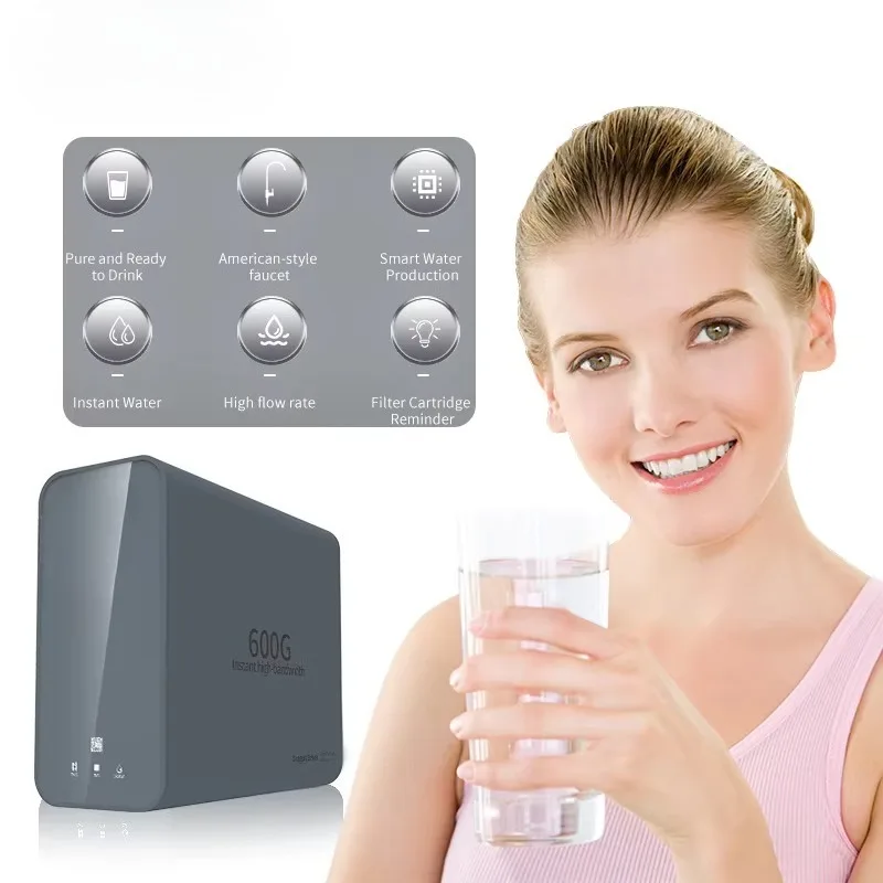Airo Quick-Change Filter Direct Drinking Machine 600GPD High Flow Kitchen Home Water Purifier RO Reverse Osmosis Filtration