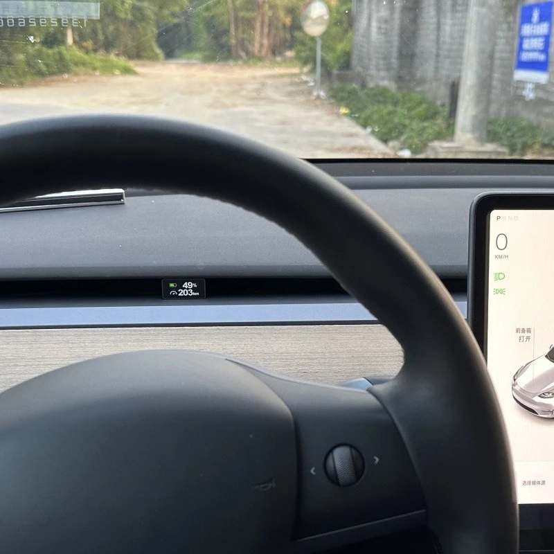 

Hidden HUD for Tesla Model 3/Model Y-3rd Gen Air Speedometer LCD Head-Up Display Shows Gear/Battery Temp for Tesla Modification