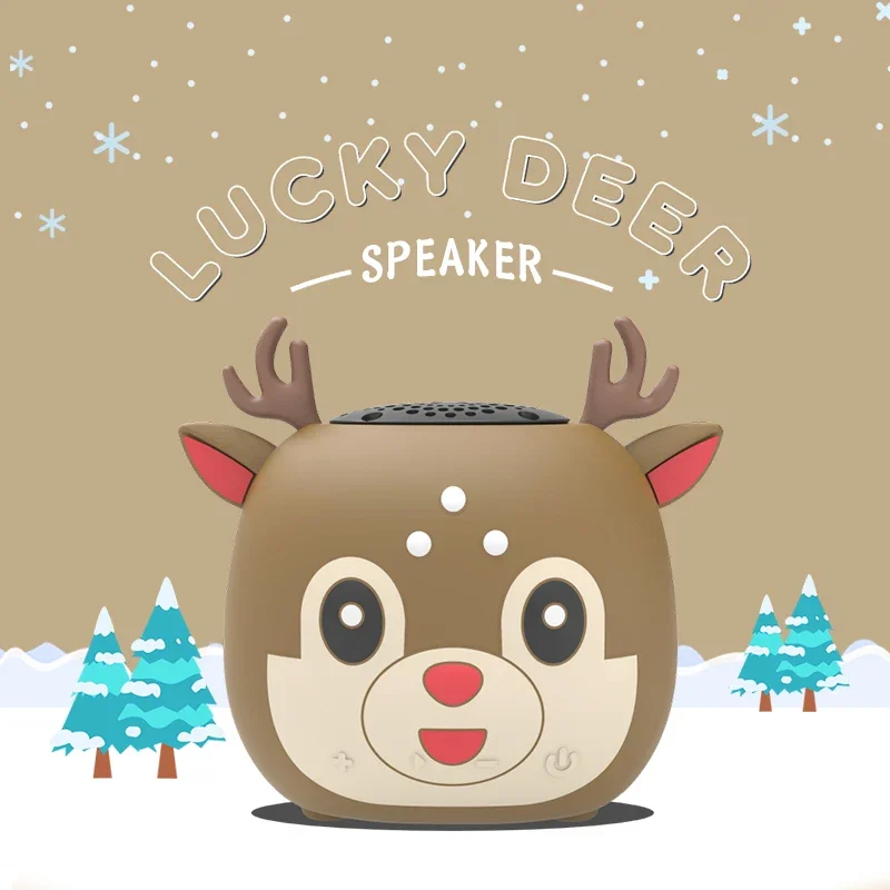 Minialtavoz portátil con Bluetooth, caja de música con sonido Hifi de ciervo de la suerte, tarjeta TF inalámbrica, reproductor de música MP3, IP65, resistente al agua y al polvo