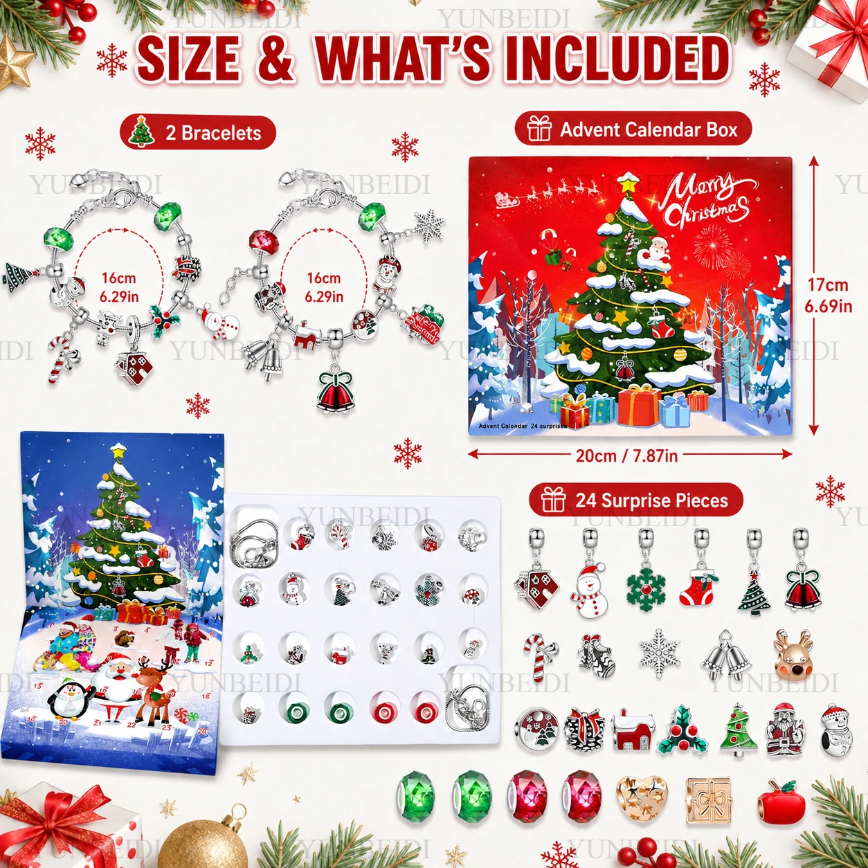Christmas Advent Calendar 24Gr - Jewelry Making Advent Calendar recension och pris