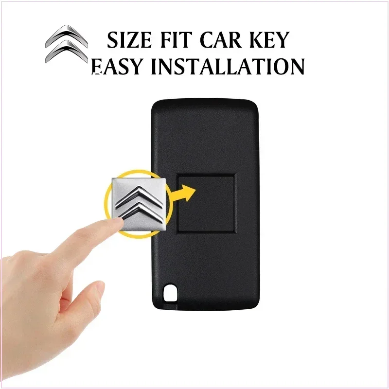 Car Sticker Aluminium Auto Keys Decoration Decal Accessories for Citroen Jumpy Grand Picasso Cactus C2 C4 C3 C5 C1 Car Stickers - view 3