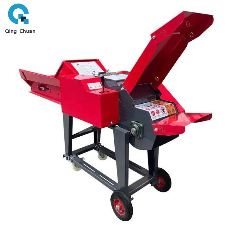 

High Output Chaff Cutter Cow Grass Cutting Corn Wheat Straw Silage Shredder Electric Animal Feed Making Machine