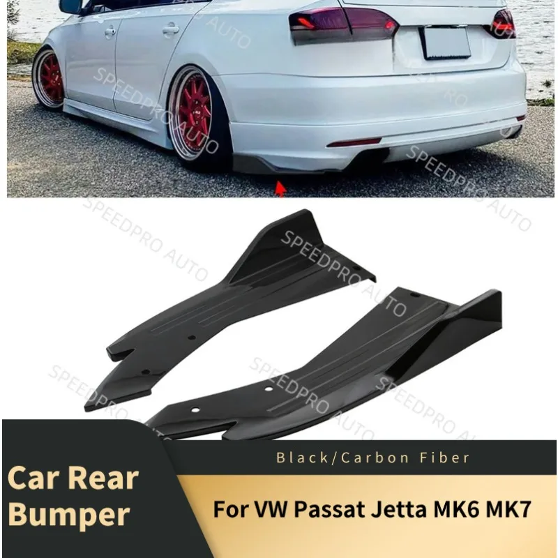 

Rear Bumper Spoiler Lips For Passat Jetta MK6 MK7 Splitter Diffuser Scratch Protector Trims Side Skirt Extension Body Kit
