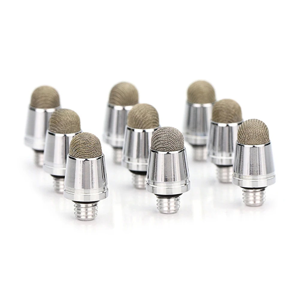 

10 шт. сменные сетчатые насадки из волокна с резьбой M5x0,8, стилус, проводящая сенсорная ручка для планшета для емкостных стилусов