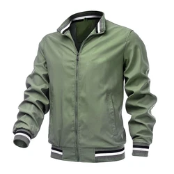 Jaqueta corta-vento de motocicleta masculina, roupa casual, monocromática, plus size, 6XL, moda primavera