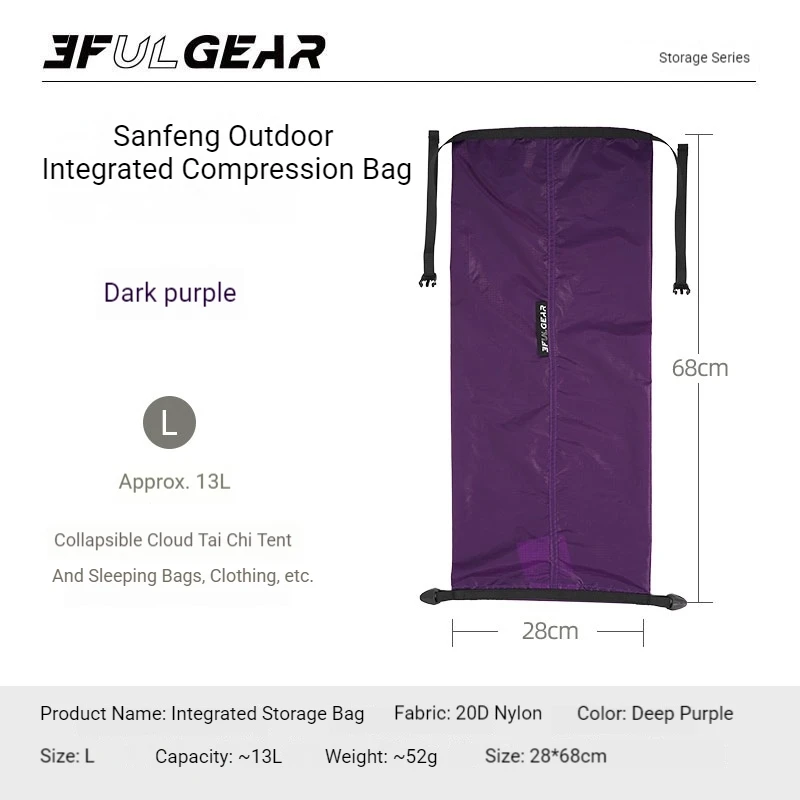 3F UL GEAR Compressie Opbergtas 20D Nylon Ultralight Draagbare Grote Capaciteit Bagagetas Kledingtas Stofdicht Zakenreis