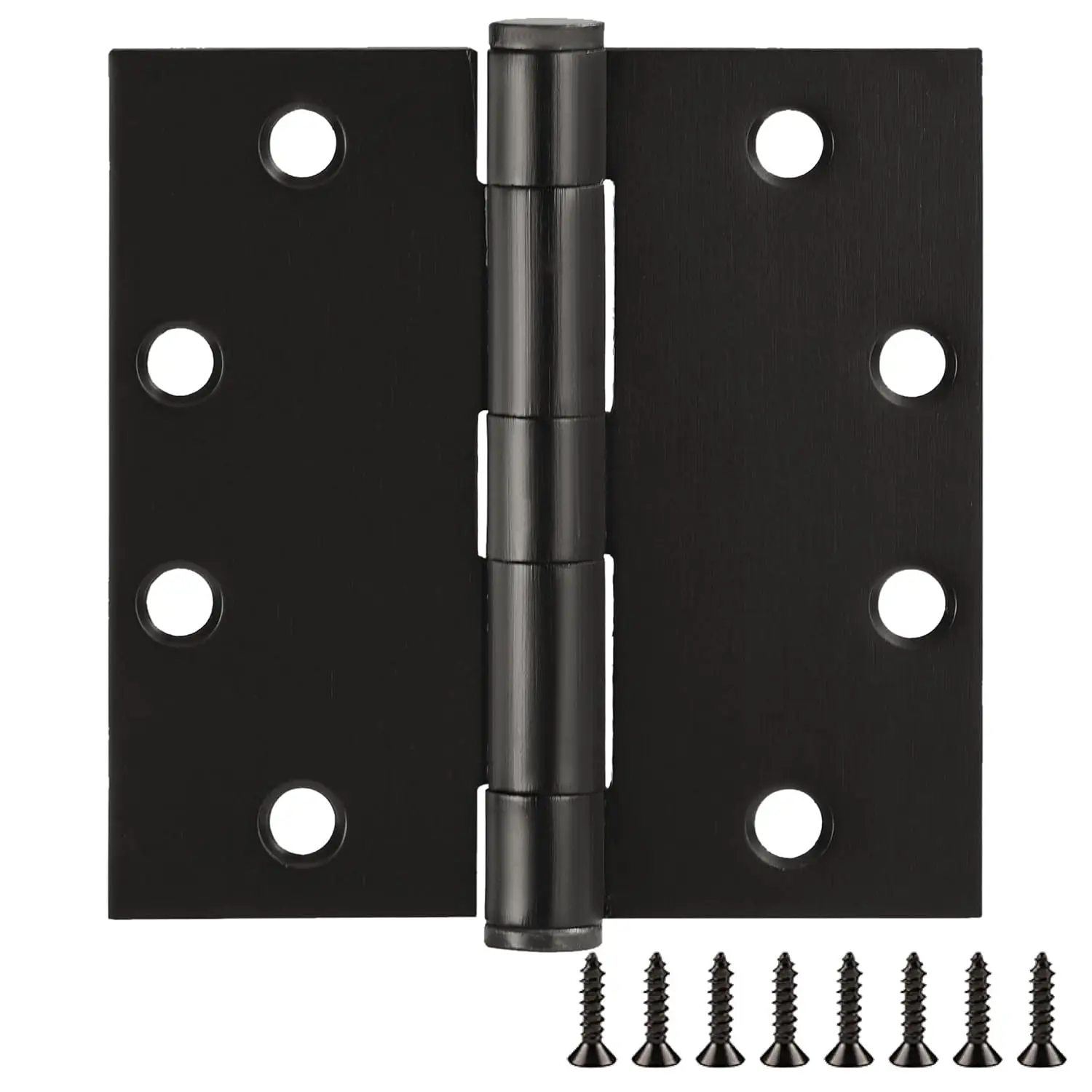 Door Hinges for Interior Doors 12-Pack 4.5-inch x 4.5-inch – Square Steel Door Hinge – Oil Rubbed Bronze