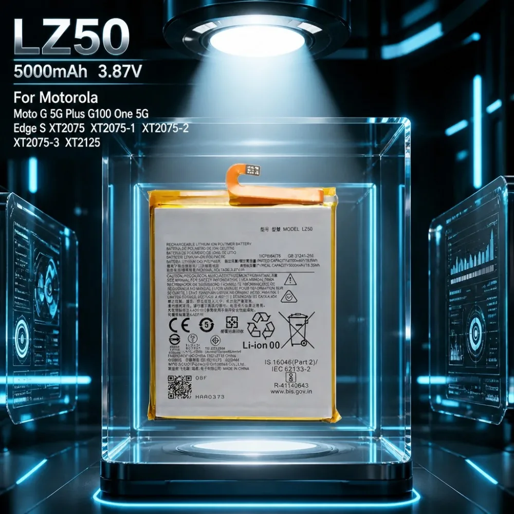 Hot Sale LZ50 5000mAh 3.87V Battery for Motorola Moto G 5G Plus G100 One 5G Edge S XT2075 XT2075-1 XT2075-2 XT2075-3 XT2125