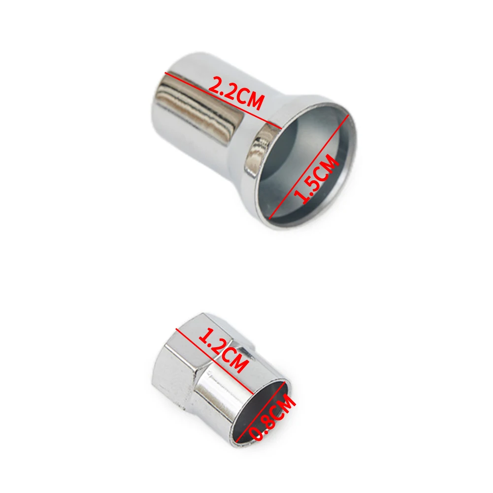 12Pcs/set Silver TR413 Chrome Auto Truck Tire Wheel Tyre Valve Stem Sleeves Hex Cap Auto Truck Parts Stem Sleeves 1.2x0.8cm