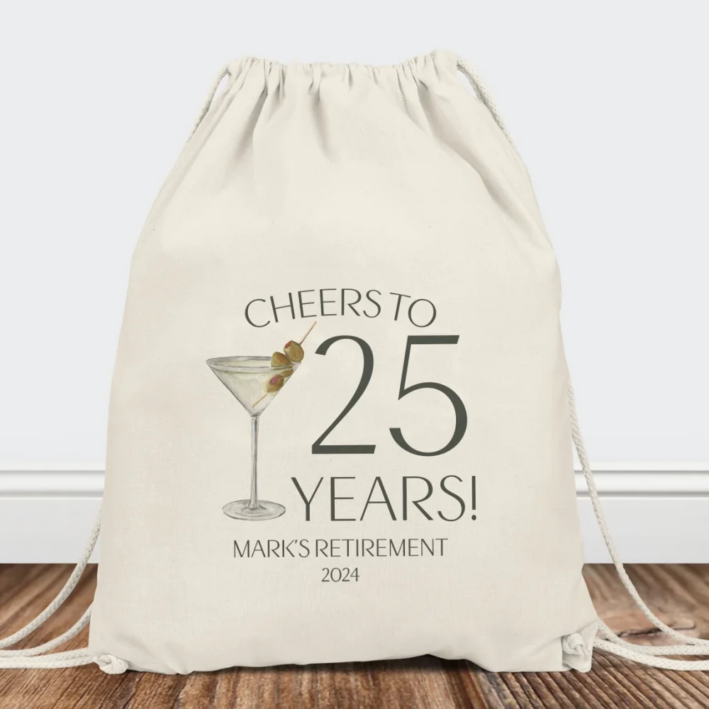 25 pcs Cheers to the Years-Adult Birthday Party Favor Bags - Anniversary Favors-Hangover Kit Bags-Dirty Martini Gift Bags