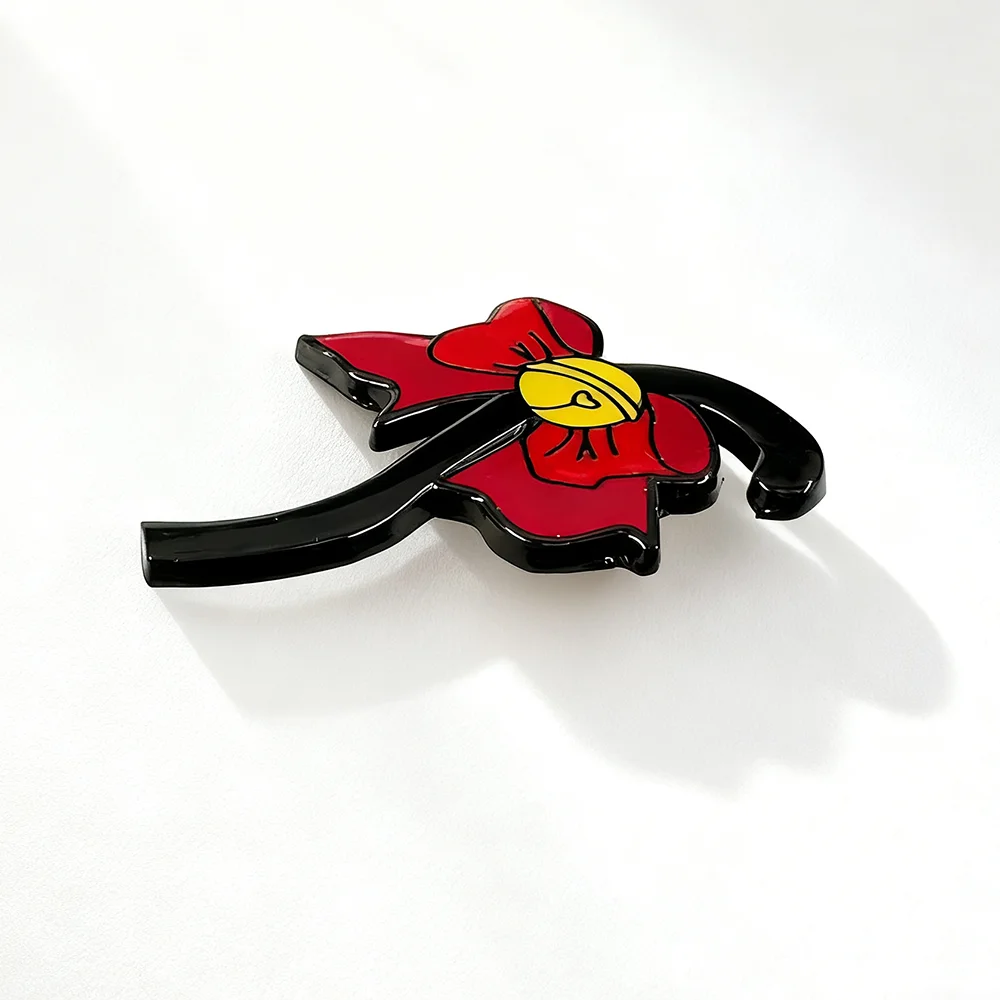 Cartoon Character Momomiya Ichigo Tail Brooch Cute Bell And Bow Metal Badge Anime Merchandise Lapel Pin Christmas Gift Accessory