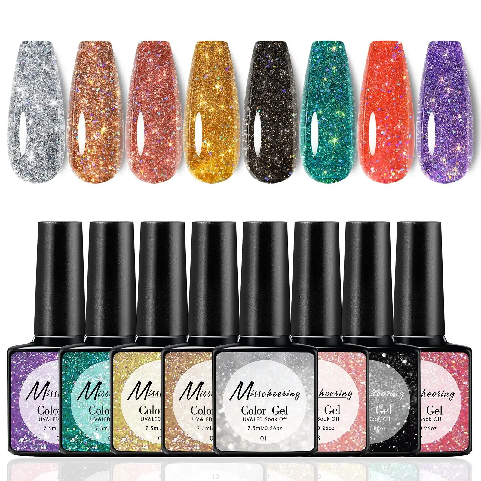 Sparkling Galaxy Star Glitter Laser Nail Polish New Popular Diamond Glue Nail Salon Exclusive Crushed Broken Diamond Nail Polish