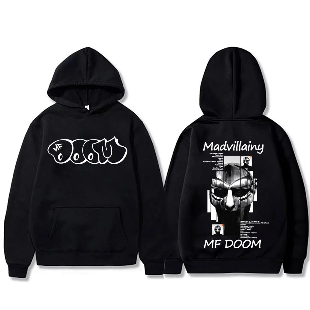 

Rapper Mf Doom Madvillainy Album Graphic Hoodie Men Women Hip Hop Fashion Pop Music Sweatshirt Men's Casual Oversized Pullover