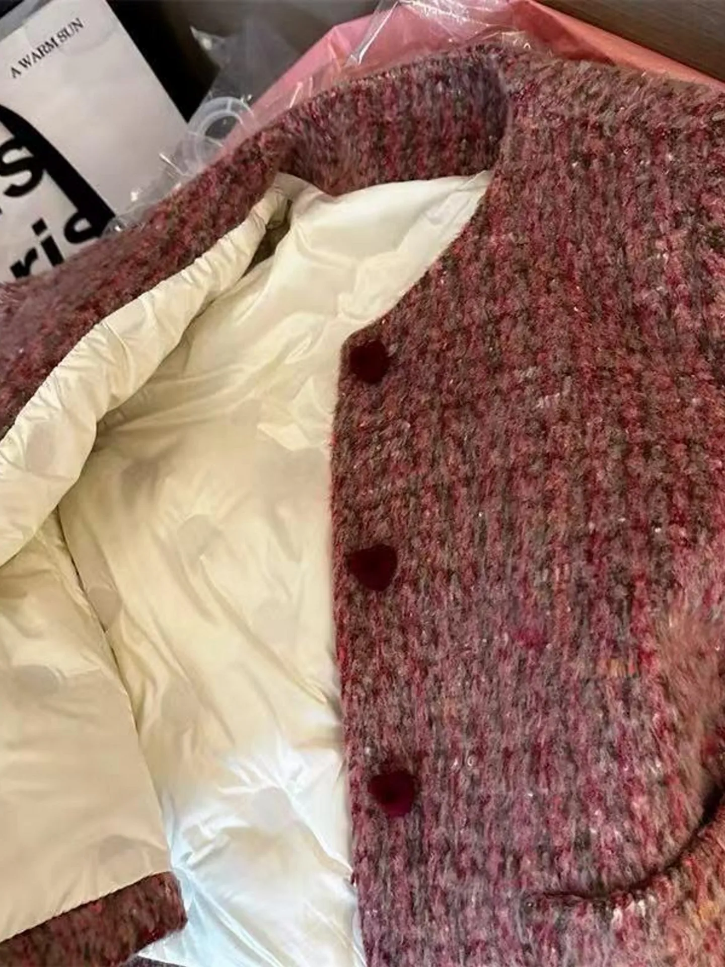 Retro Thiened Cotton Lined ort Quilted Jaet Women's Autumn Winter Warm Small Size Faion Outerwear Top Buttoned Long S...