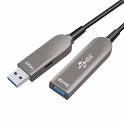 AOC USB 3.0 Fiber Optic Data Extension Cable 10Gbps USB3.1 Male to Female Cable Compatible USB2.0 for HDD Keyboards Surveillance