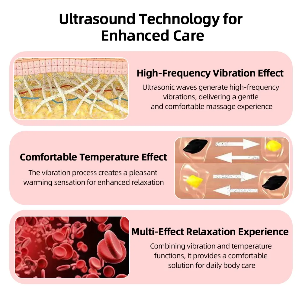 1MHz Handgehaltenes Ultraschall-Physiotherapiegerät, tragbares Körpermassagegerät mit 3 Intensitätsstufen und Timer-Einstellungen zur Muskelentspannung – Detail 11
