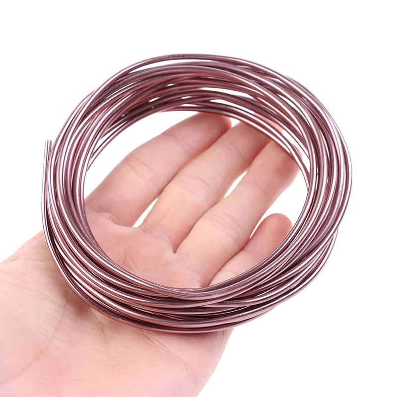 1 pçs marrom bonsai fios de alumínio anodizado bonsai treinamento fio total 16.5 pés ferramentas bonsai metal bonsai fio para em forma de planta