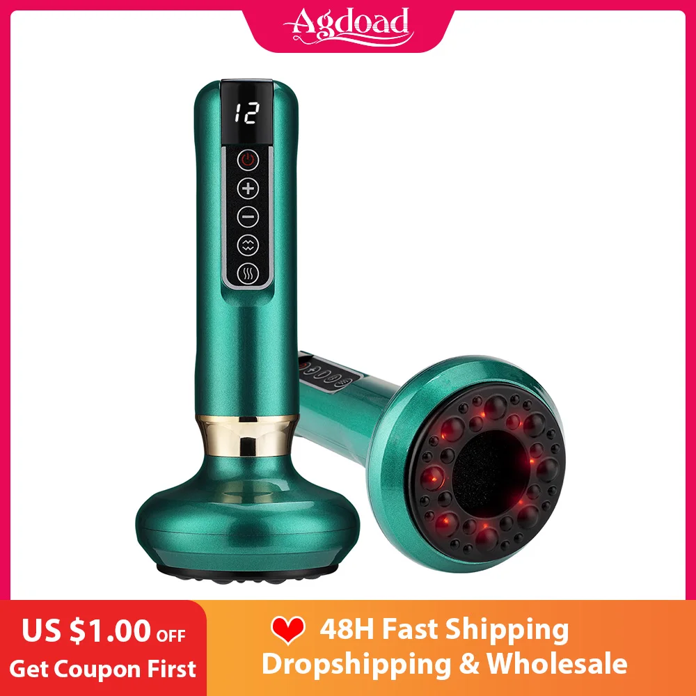 

Electric Cupping Massager Vacuum Suction Cup GuaSha Anti Cellulite Beauty Health Scraping Device Infrared Heat Slimming Massager