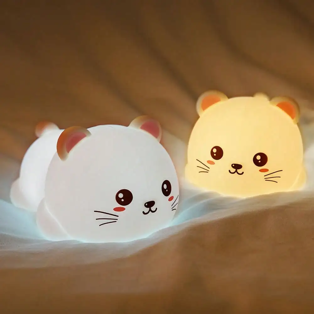 

Silicone Night Light Cat Cute Night Light Squishy Night Light Kitty Lamp Dimmable Nursery Lamp Nightlight Gift Kawaii Decoration