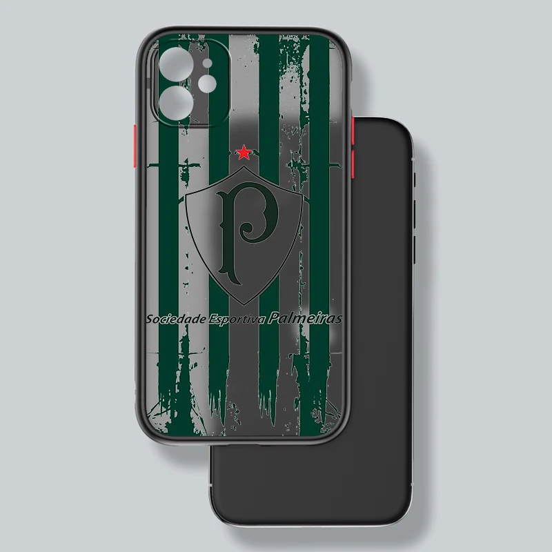 P-Palmeiras football For Apple iPhone 15 14 13 12 11 mini Pro Max 8 7 6S 6 XR X XS Plus Frosted Translucent Phone Case