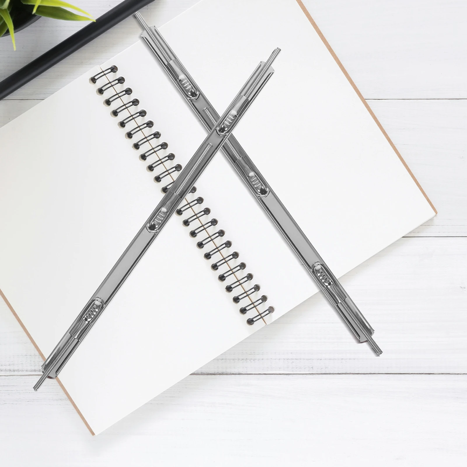 6Pcs Metal Binding Clips Smooth Surface Loose Leaf Binder Rings for Home Office School Stationery Organizer