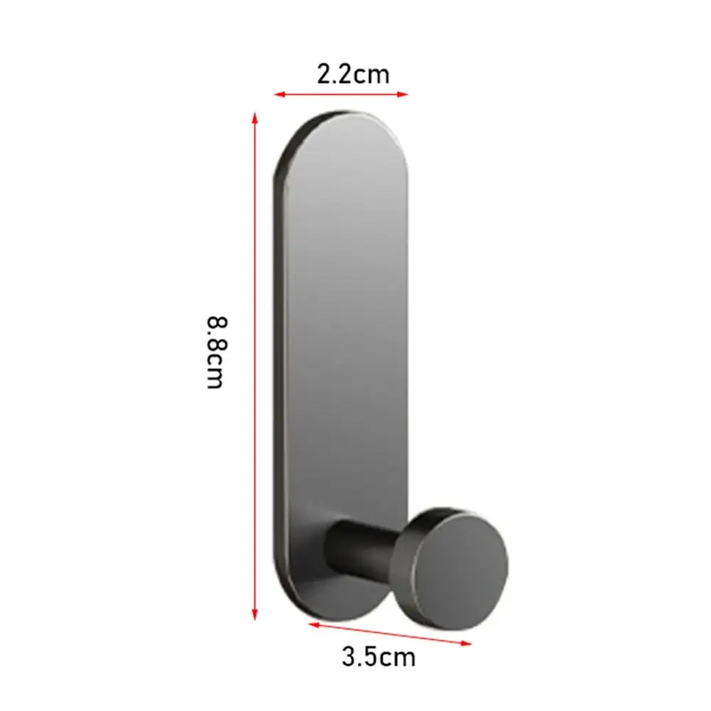 2-4Pcs Stainless Steel Bathroom Robe Hooks superglue Adhesive Wall Hook Towel Holder Bathroom Kitchen Hardware Hanger Hook