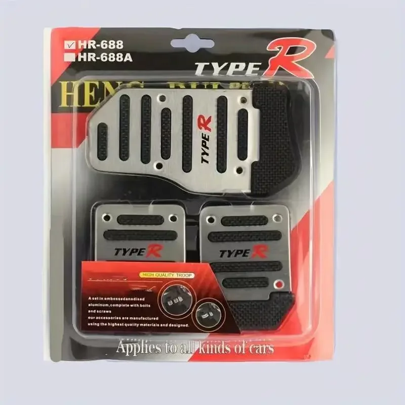 1 Set of 2/3pcs Automotive Accelerator Pedal Aluminum Alloy Anti Slip Automotive Pedal Or Brake Pedal Automatic and manual Pedal