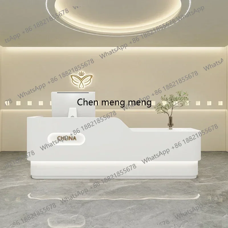 

Hairdressing Reception Furniture Luxury Counter For Bakery Executive Office Supermarket Table Modern Recepcja Salon Beauty Desk
