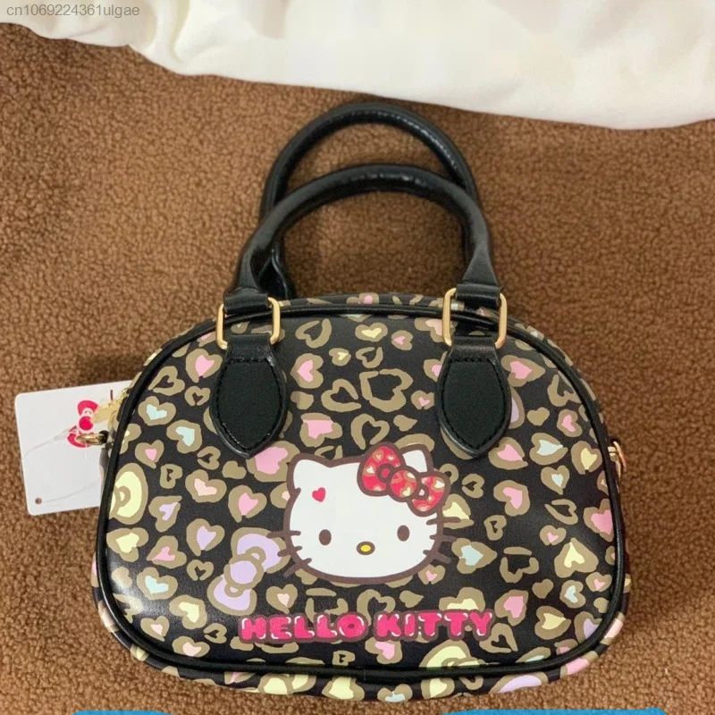 Sanrio Hello Kitty New Luxury Handbags For Women Cartoon Leopard Messenger Bag Y2k Fashion Crossbody Shoulder Bags Female Totes