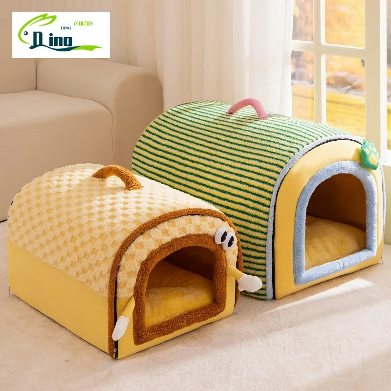 

Dog House Winter Warmth Enclosed Sense of Security Winter Dog Sleeping Nest Dog Bed All Year Roundneutral Removable Washable Mat