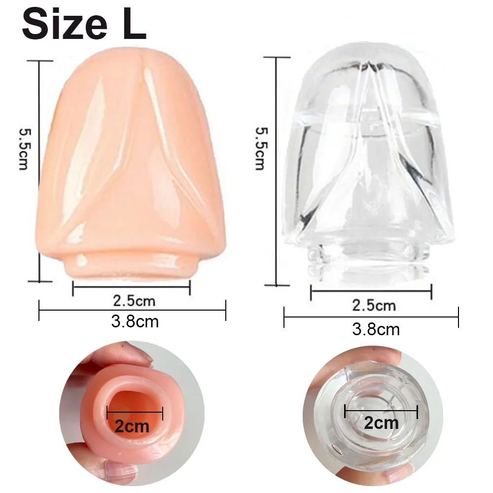 2x Male Glans Sleeve Protector Penis Stretcher Enlarger Extender Penis Delay Extension Ejaculation Adult Sex Product Toys