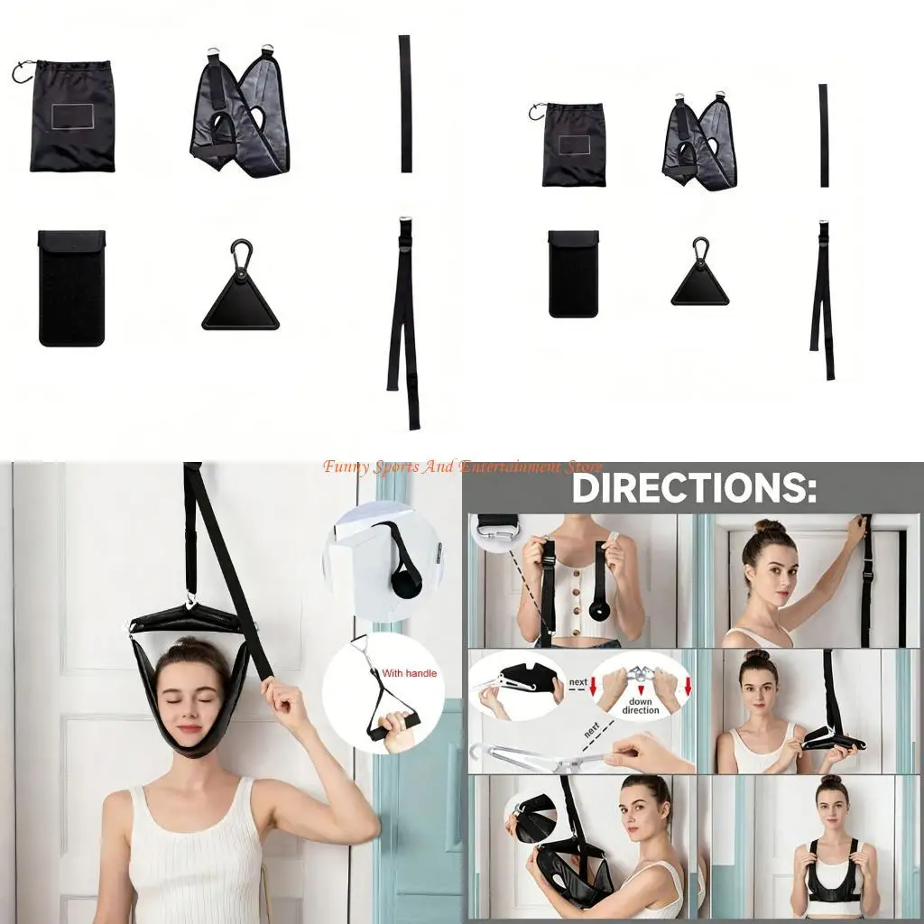 C4DE Indoor Neck Stretch Instrument Using Door Connection For Easy Assembly And utilization